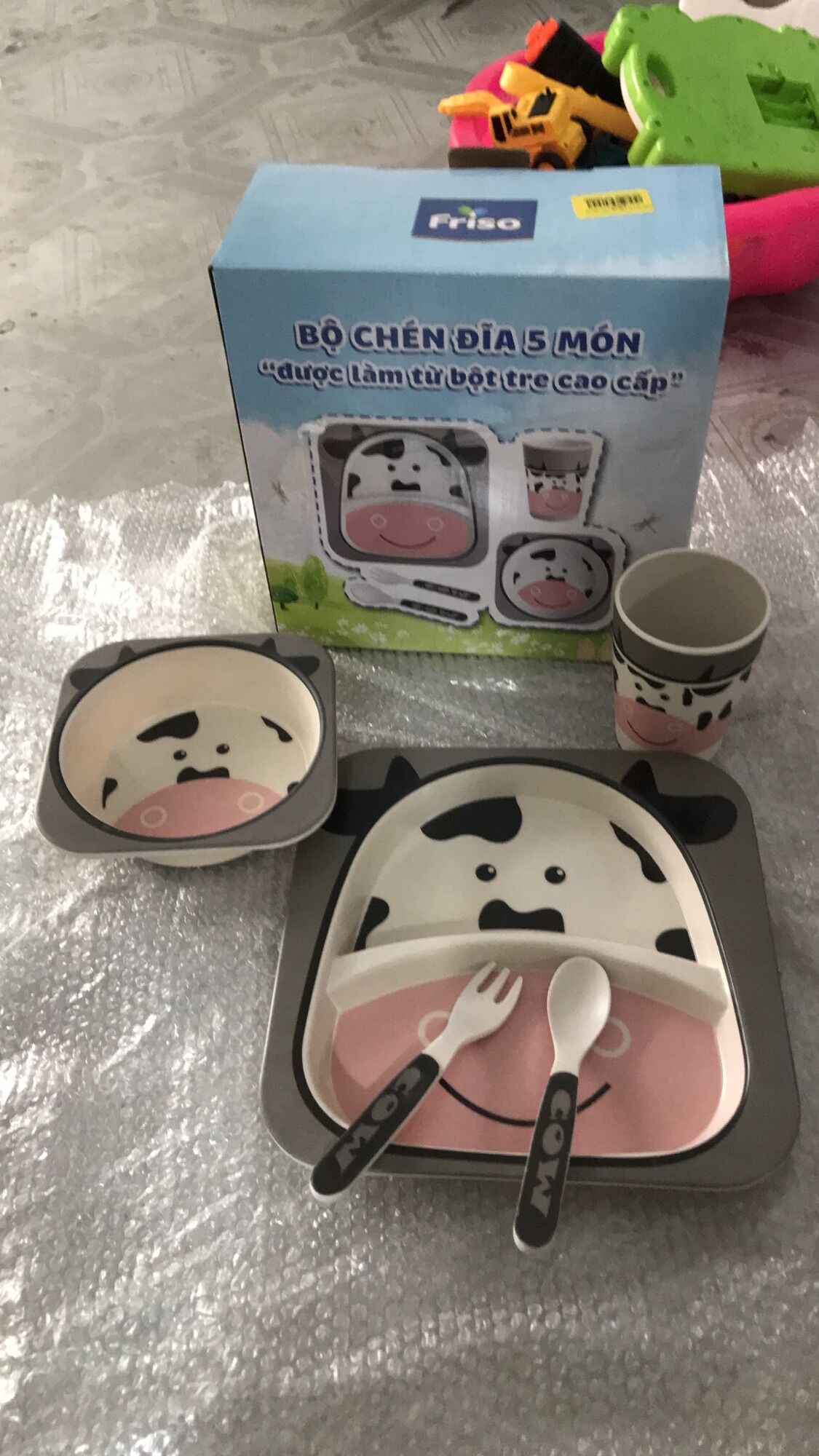 —— Bộ ăn dặm 5 món sợi tre cao cấp