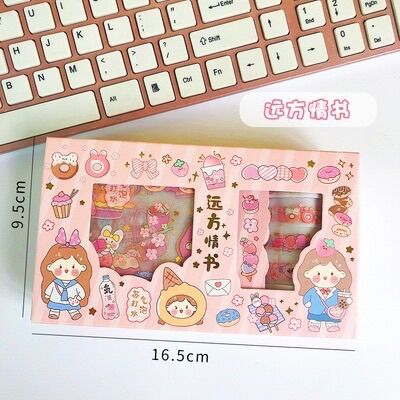 Hộp 5 Cuộn Washi Và Sticker Dán Trang Trí