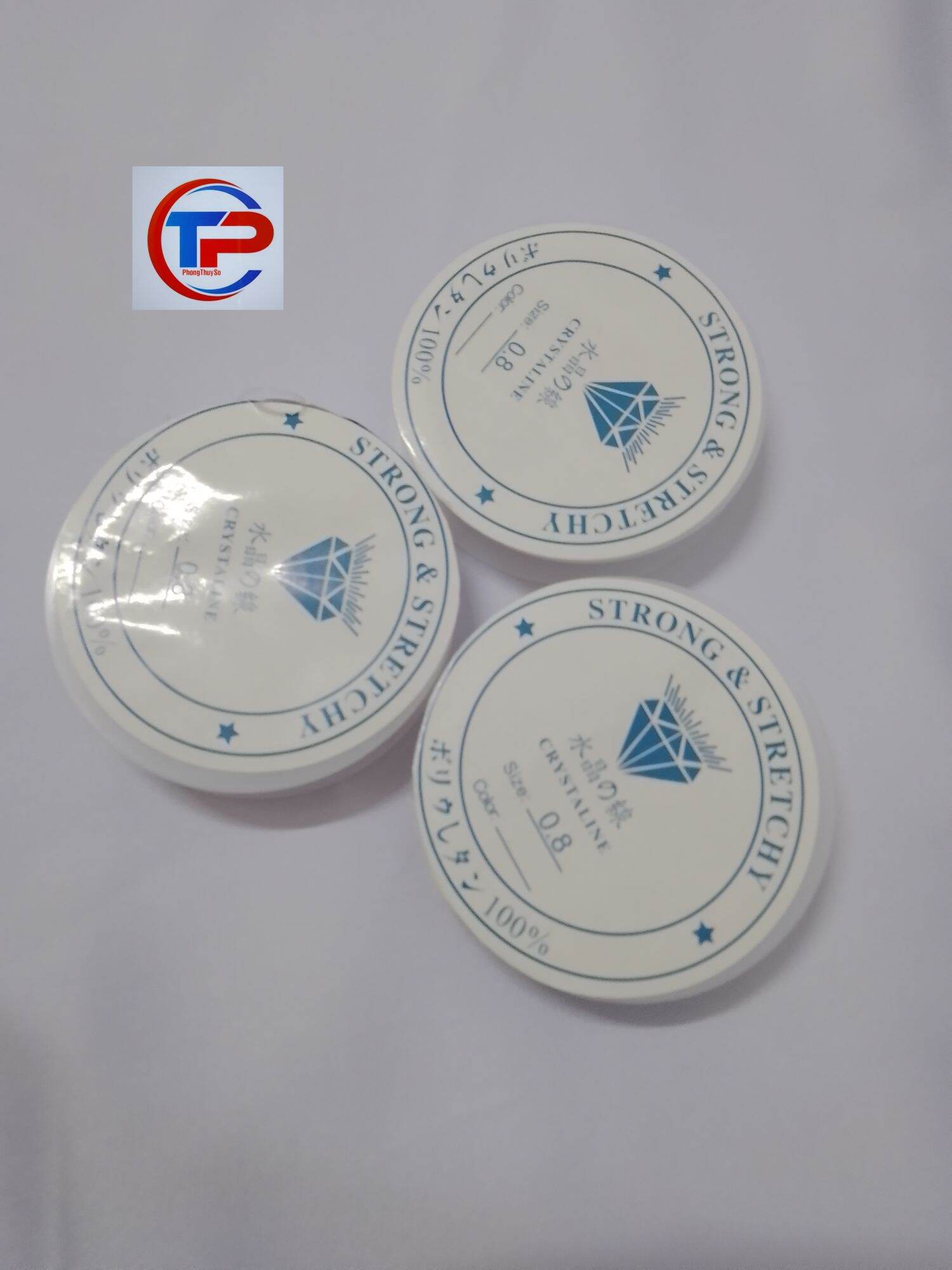 Cuộn cước gân có giãn số 8 xâu vòng 5m tặng kèm kim xâu vòng