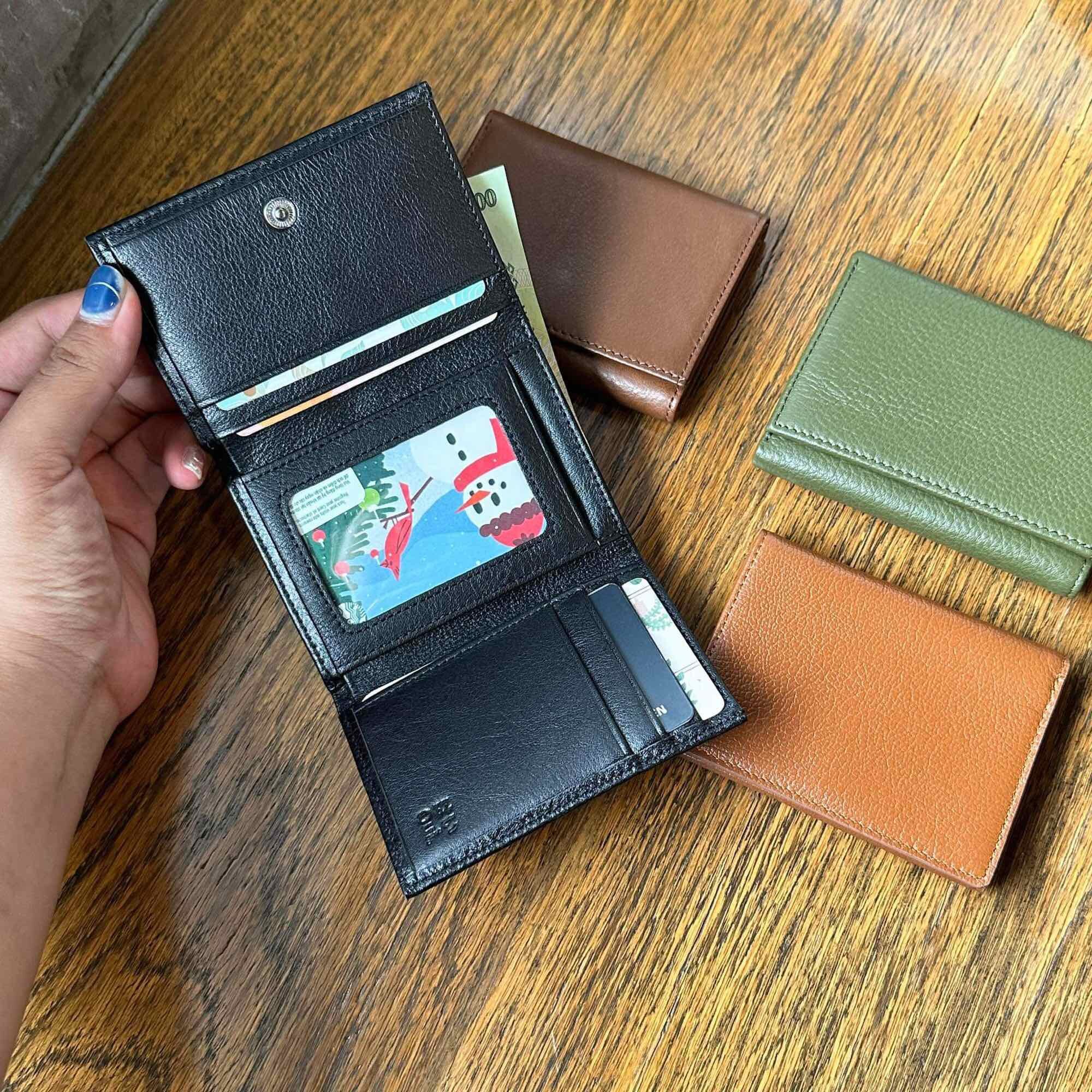 Nhập lazlook11 -15%| ví mini dáng gập ba - nobu trifold wallet - thiết kế ouithebrand.