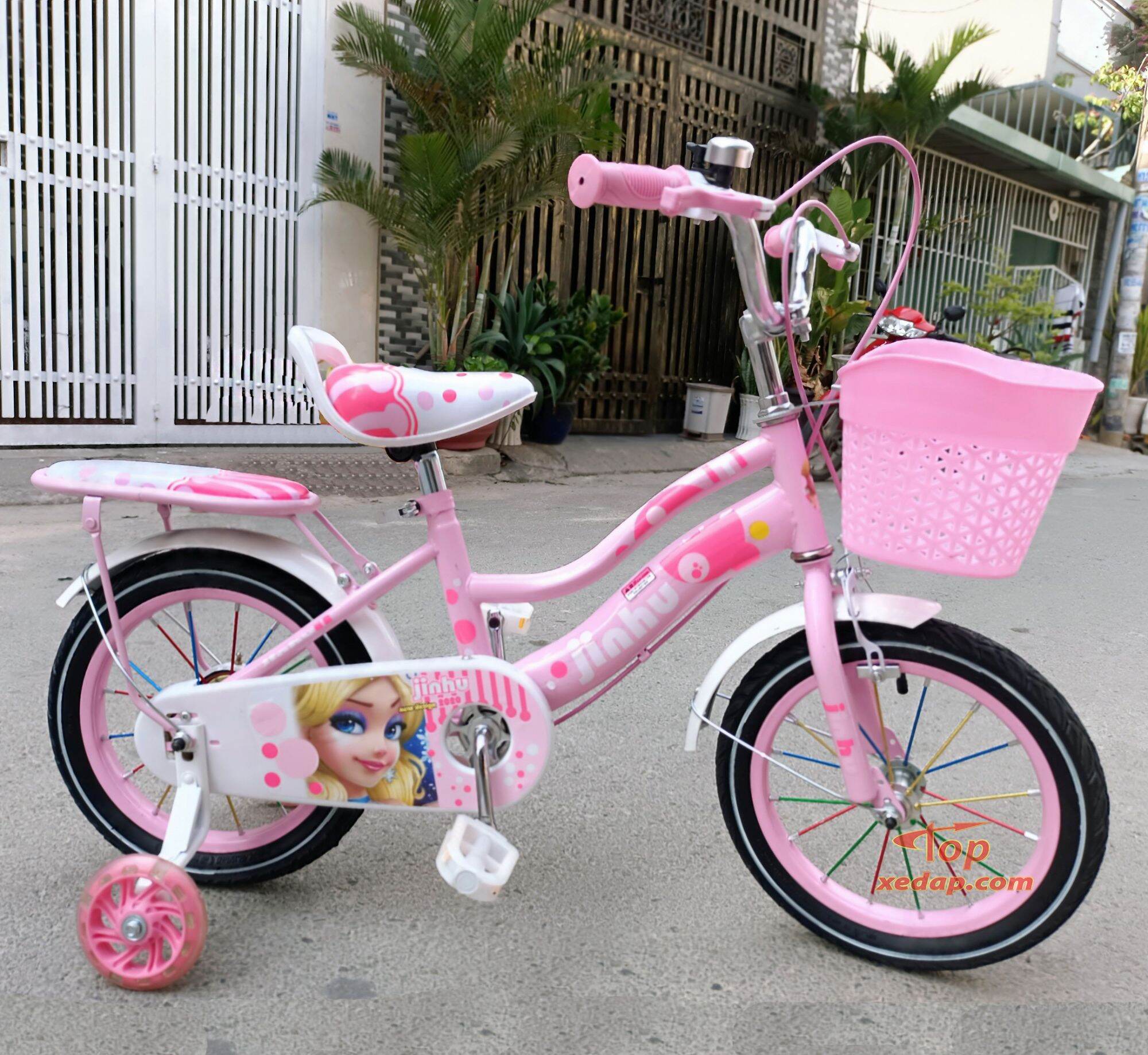 Xe đạp cho bé gái 3-5 tuổi, cỡ bánh 14inch