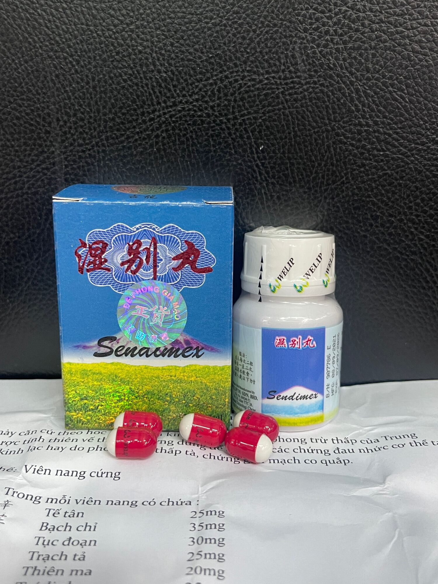  Thấp Biệt Hoàn Sendimex Đau Nhức Xương Khớp 20 Viên 