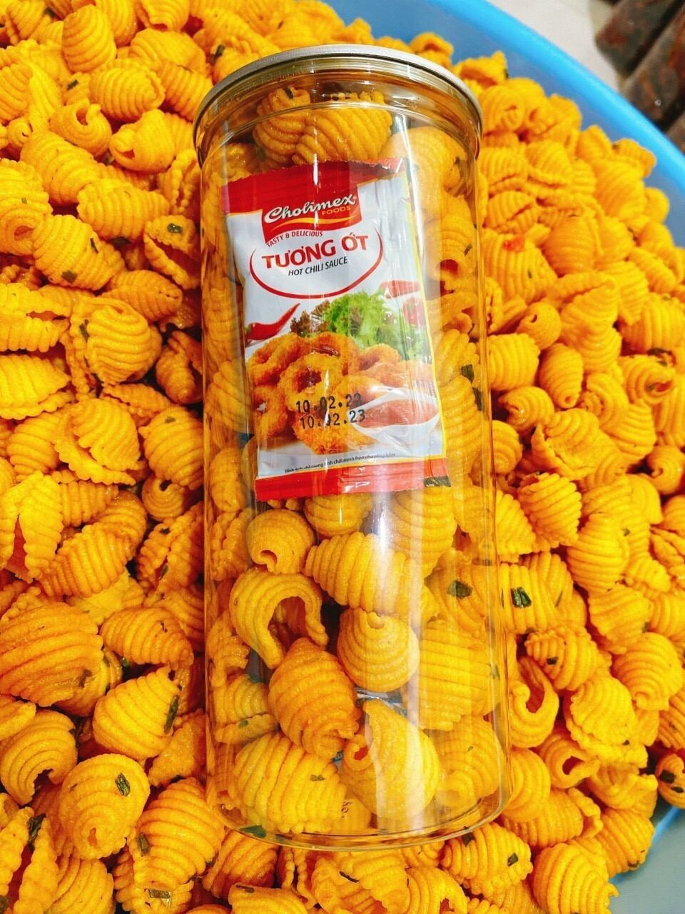 hủ PET - 250g bánh snack ốc hành