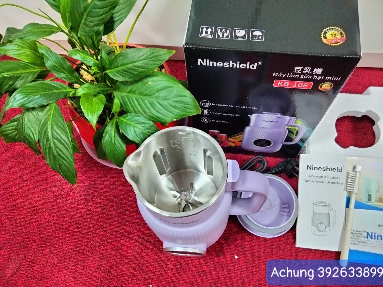 Máy làm sữa hạt Nineshield,máy làm sữa hạt mini Nineshield