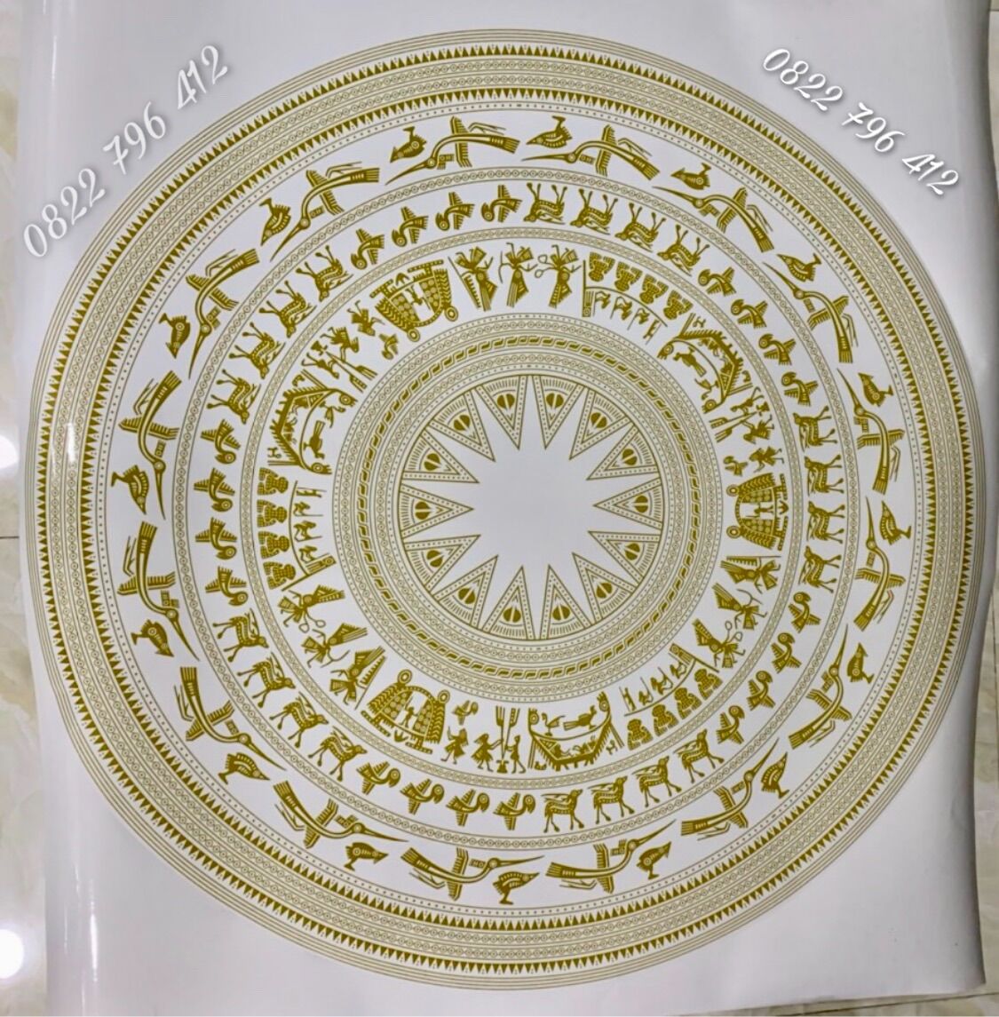 Tem trống đồng , tem dán trống đồng sườn xe, nắp capo xe ô tô, xe tải