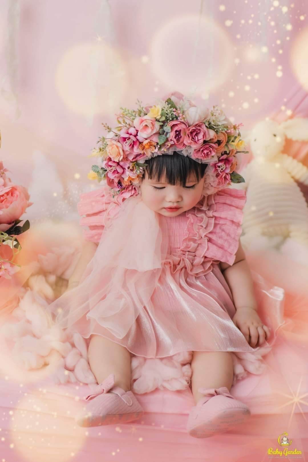 Body áo liền quần cho bé đầy tháng, thôi nôi