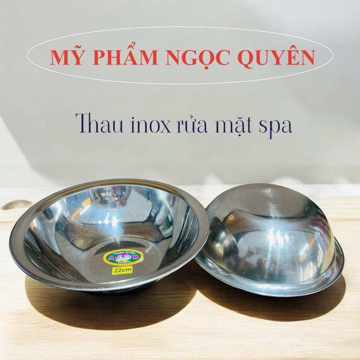 Thau inox spa , Thau inox rửa mặt size 22