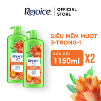Combo 2 Dầu Gội REJOICE Siêu Mềm Mượt Sạch Gàu/ Siêu Mềm Mượt Chai 1150ML