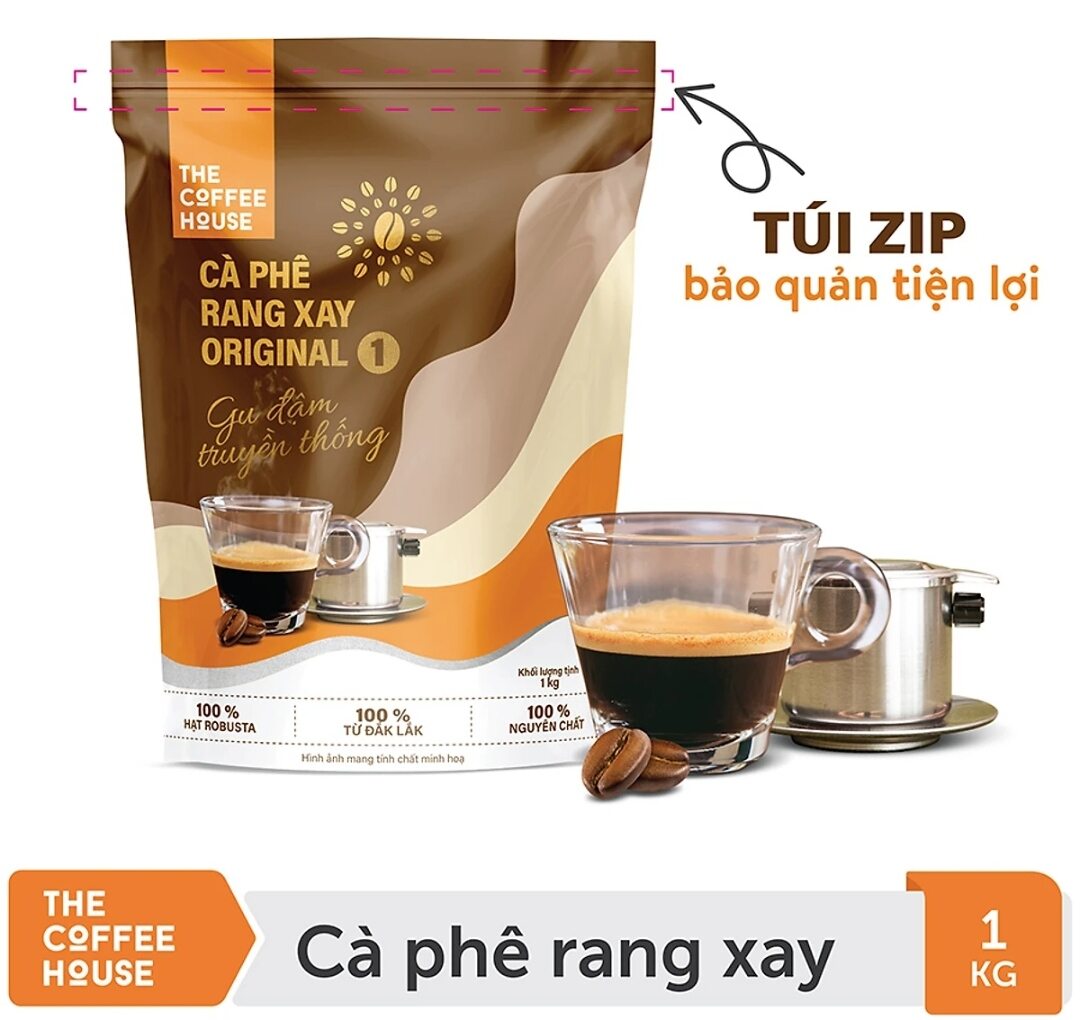 GÓI 1KG CÀ PHÊ RANG XAY ORGINAL 1 The Coffee House