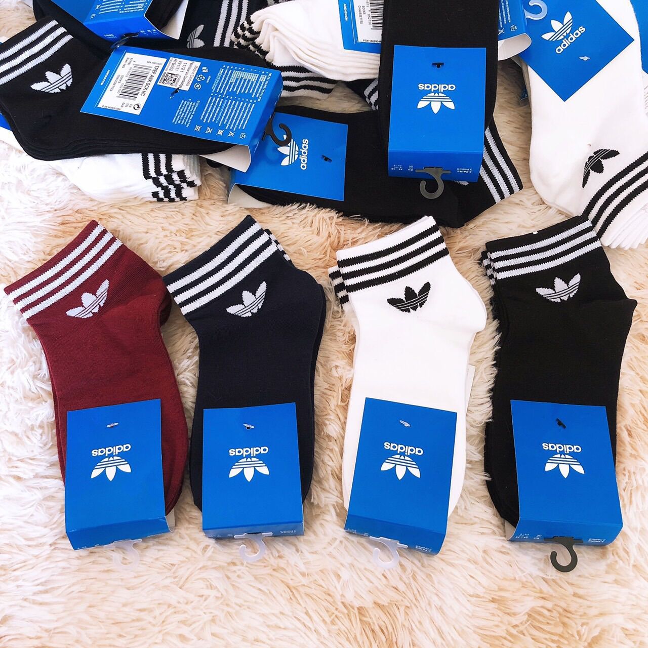 [3-5/8 Hoàn Tiền 25%]Sét 3 đôi tất Adidass Auth tuồn xịn full tem tag chuẩn hãng