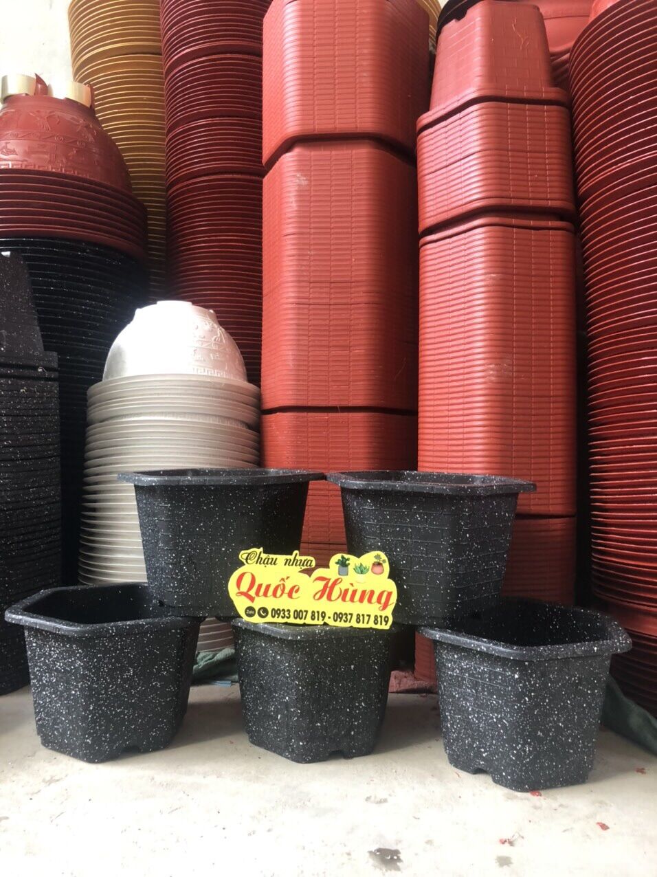 Combo 5 chậu FA450 đen