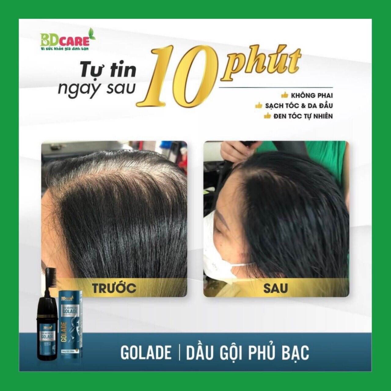 Dầu gội phủ bạc tóc GOLADE