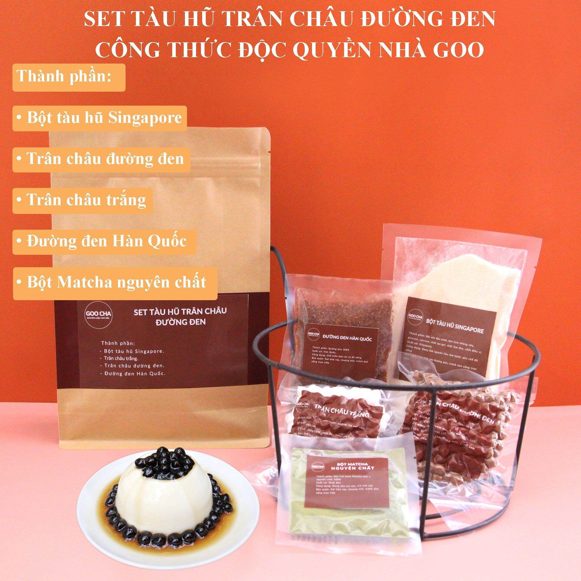 Set Tàu Hủ Trân Châu Đường Đen Goo Cha Tự Pha