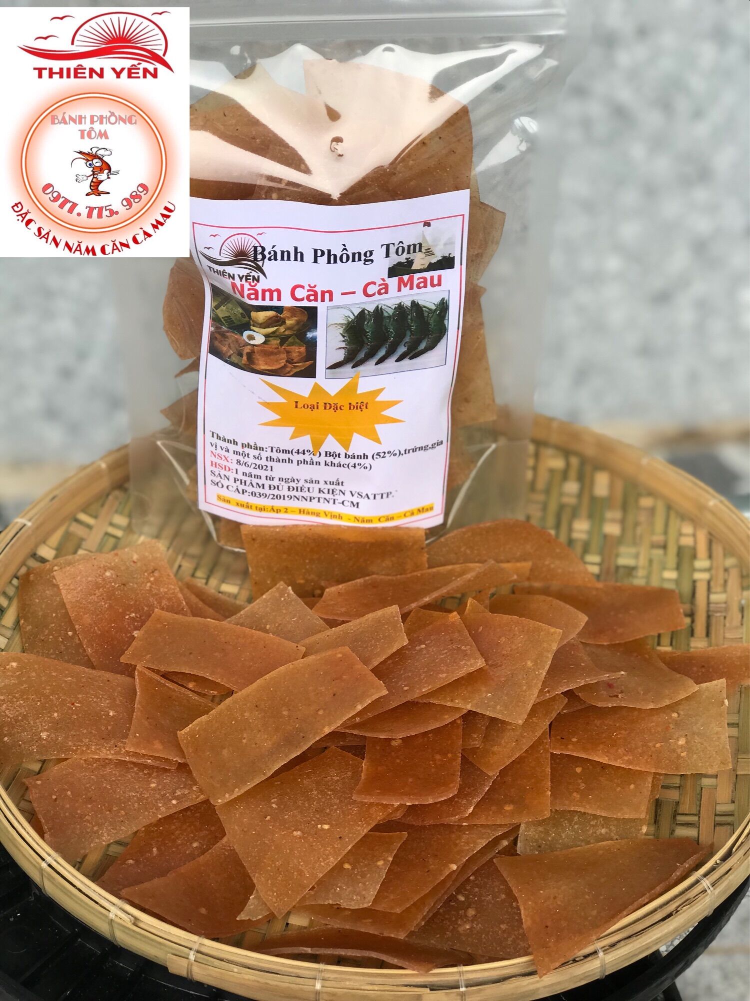📣📣Free Ship 📣📣Bánh Phồng Tôm Đặc Sản Năm Căn _ Cà Mau ( Loại Đặc Biệt 250g)