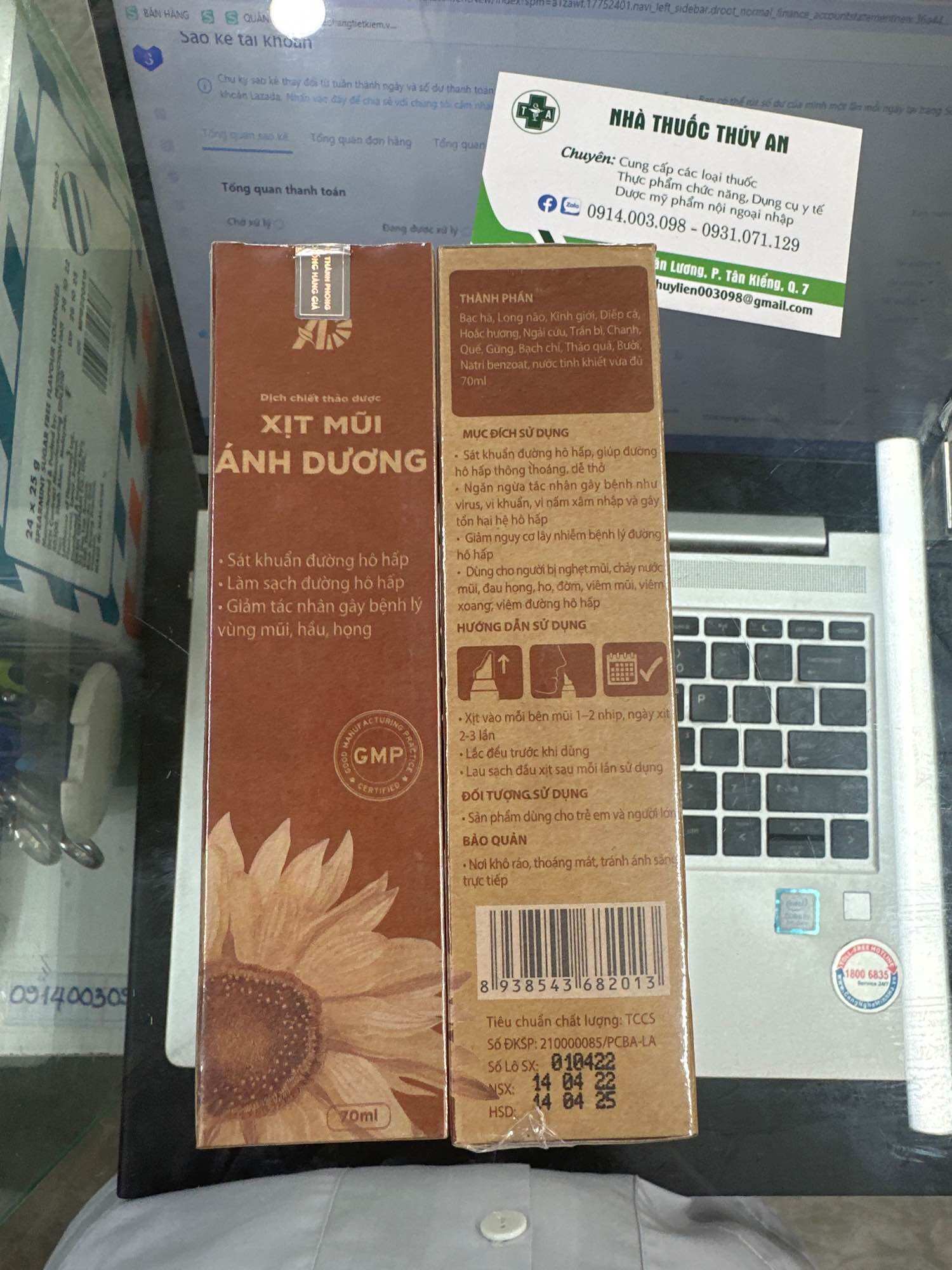 Xịt mũi thảo dược ánh dương