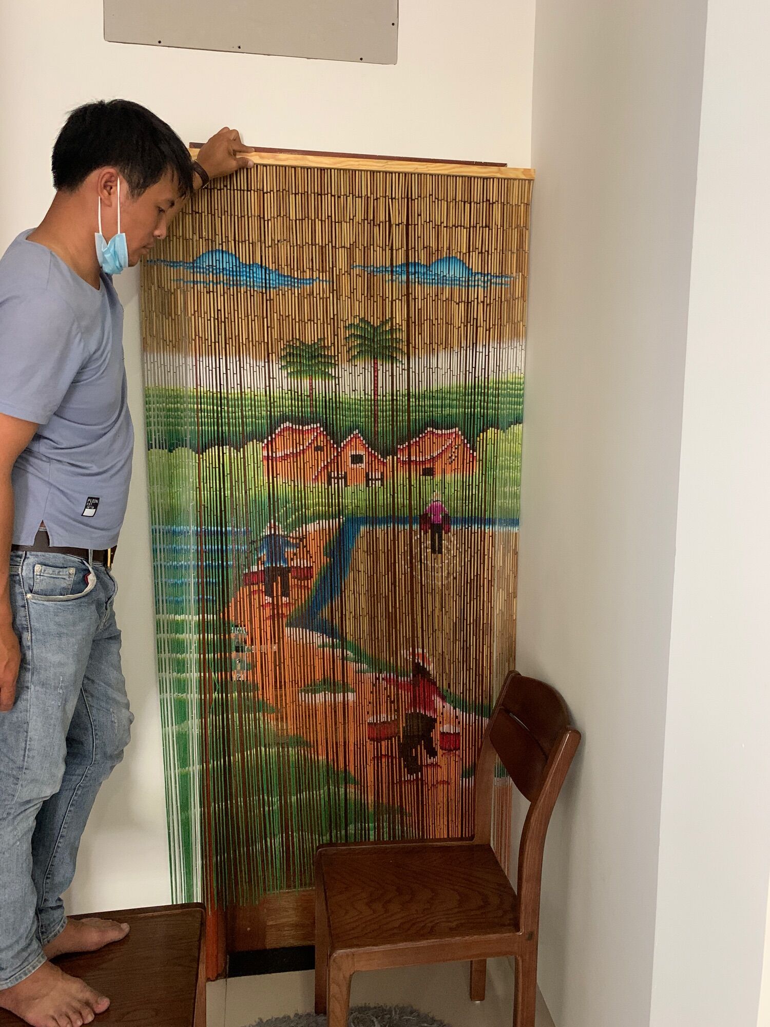 Rèm sợi ống trúc Decor trang trí, che cửa đường luồng siêu đẹp.
