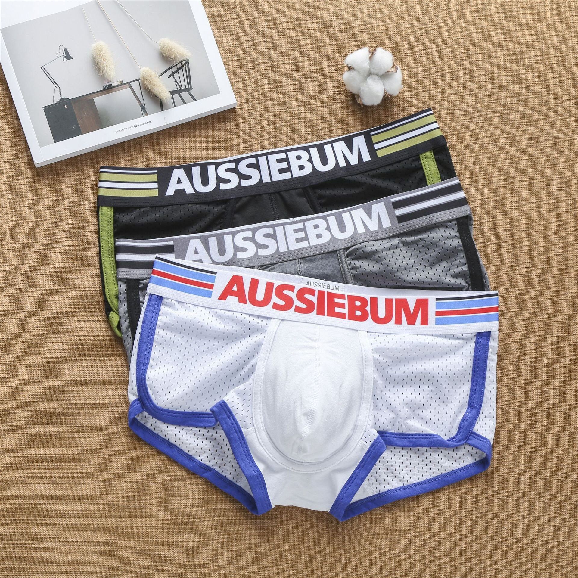 Quần lót nam, quần boxer lưới Aussiebum