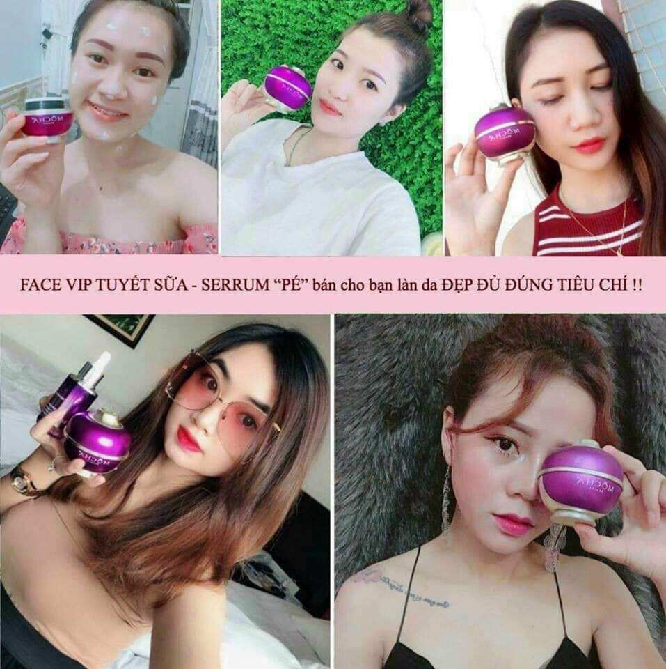 Kem Face Vip Dưỡng trắng chuyên sâu Tuyết Sứ Mocha Tím