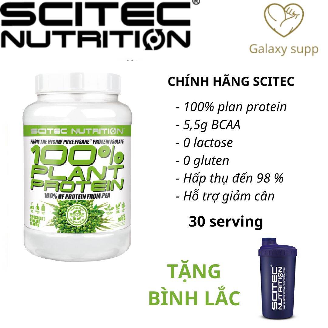 Scitec 100% Plan Protein Whey Protein Thực Vật Tăng Cơ 30 Serving