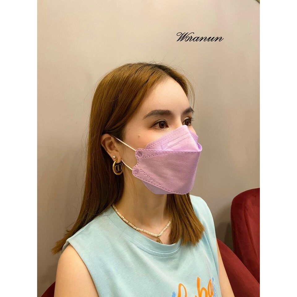 Khẩu trang y tế KF94 4D Mask màu TÍM ( GÓI 10 CÁI)