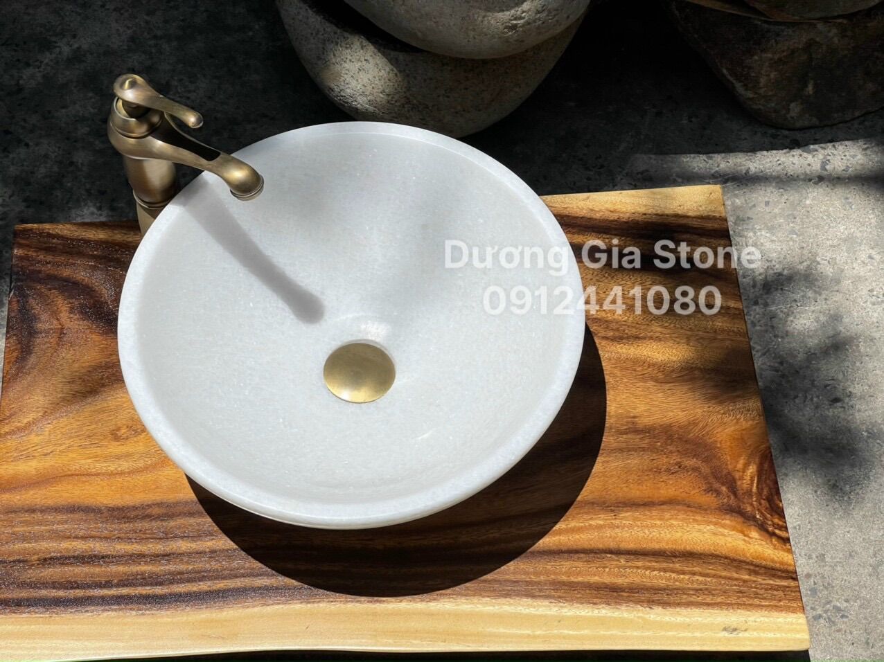 Lavabo đá Trắng muối