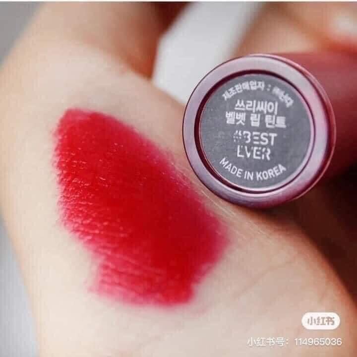 Son kem lì 3CE Velvet Lip Tint Best Ever (Đỏ Thuần) chính hãng Hàn Quốc