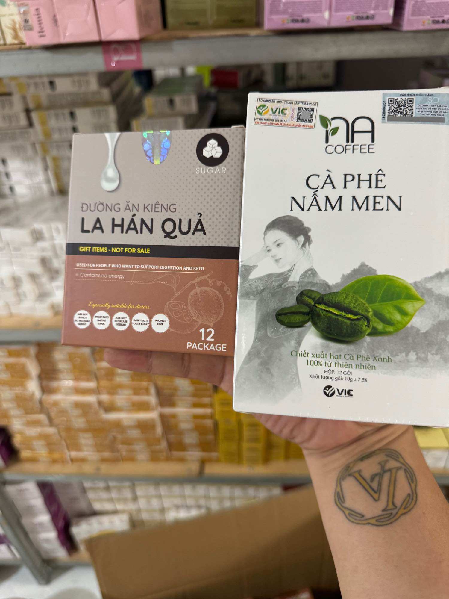 Cà Phê Nấm Men Giảm Cân Vic NA Coffee- có tặng kèm