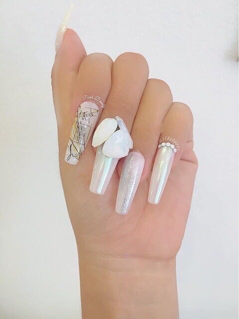 Bột tráng gương ngọc trai nail