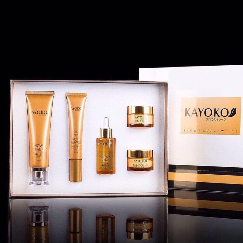 Bộ Mỹ Phẩm Kayoko sạch nám Nhật Bản Vàng 5 in 1 tặng kèm túi giấy