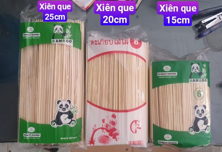 [HCM]1 bịch Xiên que 15cm, 20cm, 25cm, đũa sá bánh tráng trôn, xiên xúc xích