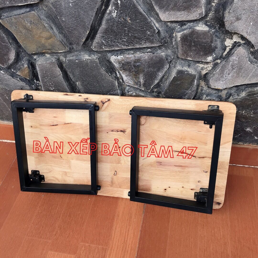 Bàn Làm Việc Gỗ Cao Su Chân Sắt (40*80*35)