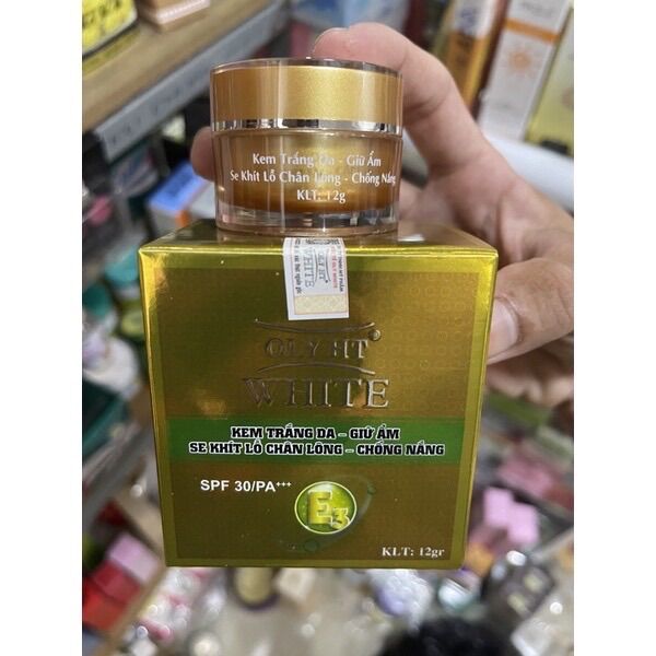 Kem oly ht white trắng da giữ ẩm khít lỗ chân lông chống nắng 12g
