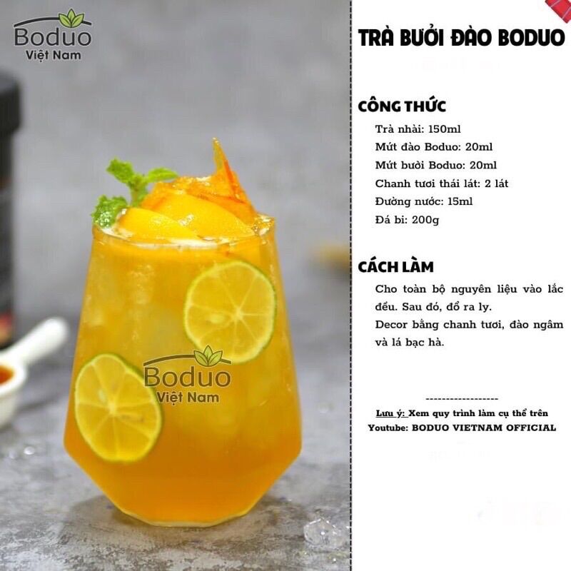 Mứt bưởi hồng Boduo hộp 1kg