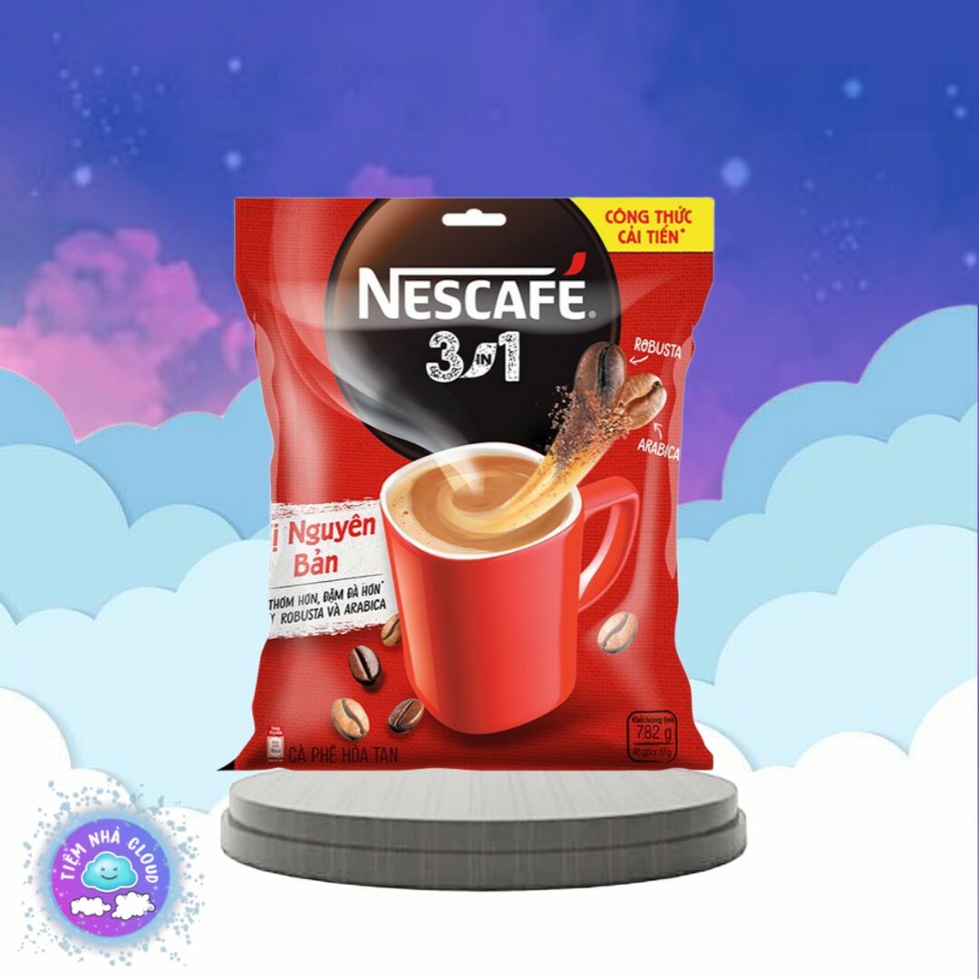 Bịch cà phê nescafé 3 in 1 đậm đà hài hòa 46 gói x 17g