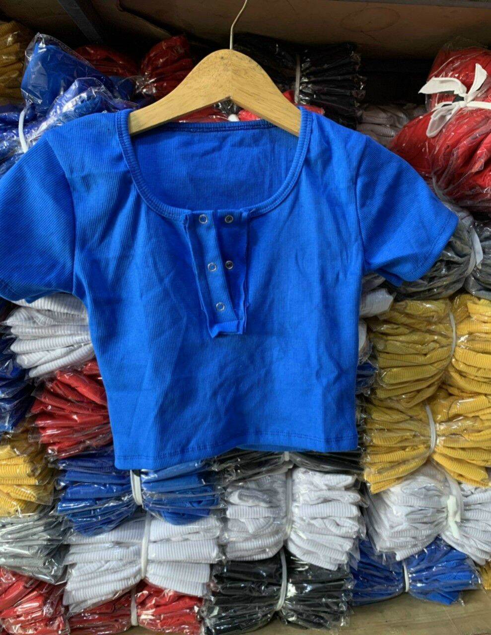 ÁO GÂN CROPTOP NÚT BẤM