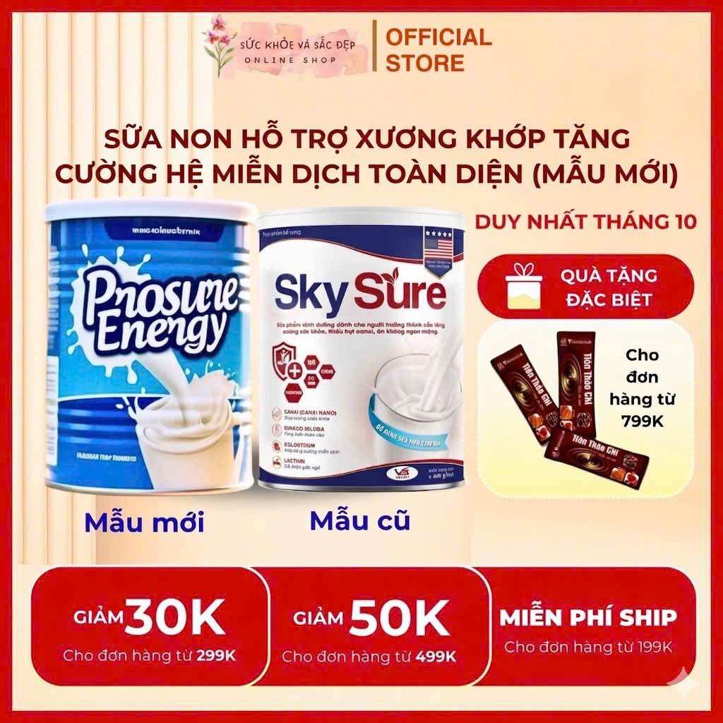 Sữa non Prosure Energy công nghệ Mỹ cung cấp chất dinh dưỡng, canxi tăng cường sức khỏe
