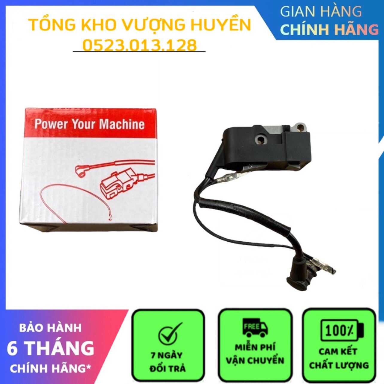 IC máy cưa xích 5200, 5900, 52cc - cao áp máy cưa xích 5200 -cuộn điện 5200