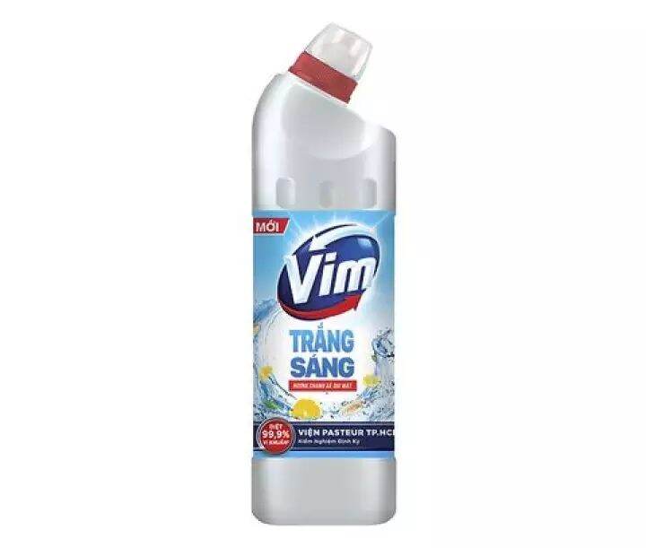 Chất tẩy rửa bồn cầu nhà tắm Vim 900ml - Trắng Chanh