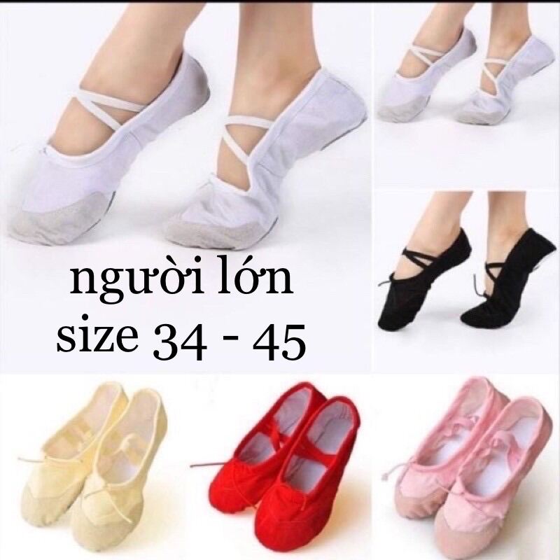 Giày múa vải cho NGƯỜI LỚN, GIÀY MÚA balle NHẬP KHẨU cho NGƯỜI LỚN (Size 34-45) - LYLYSPORTS