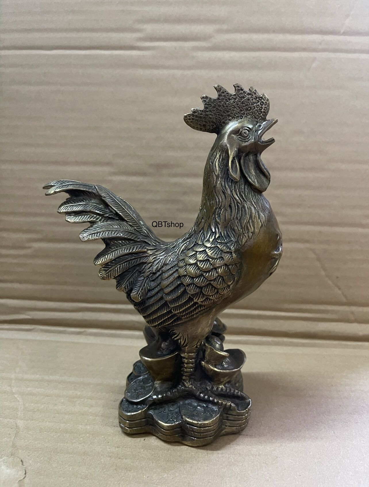 Bronze Chicken Figurine