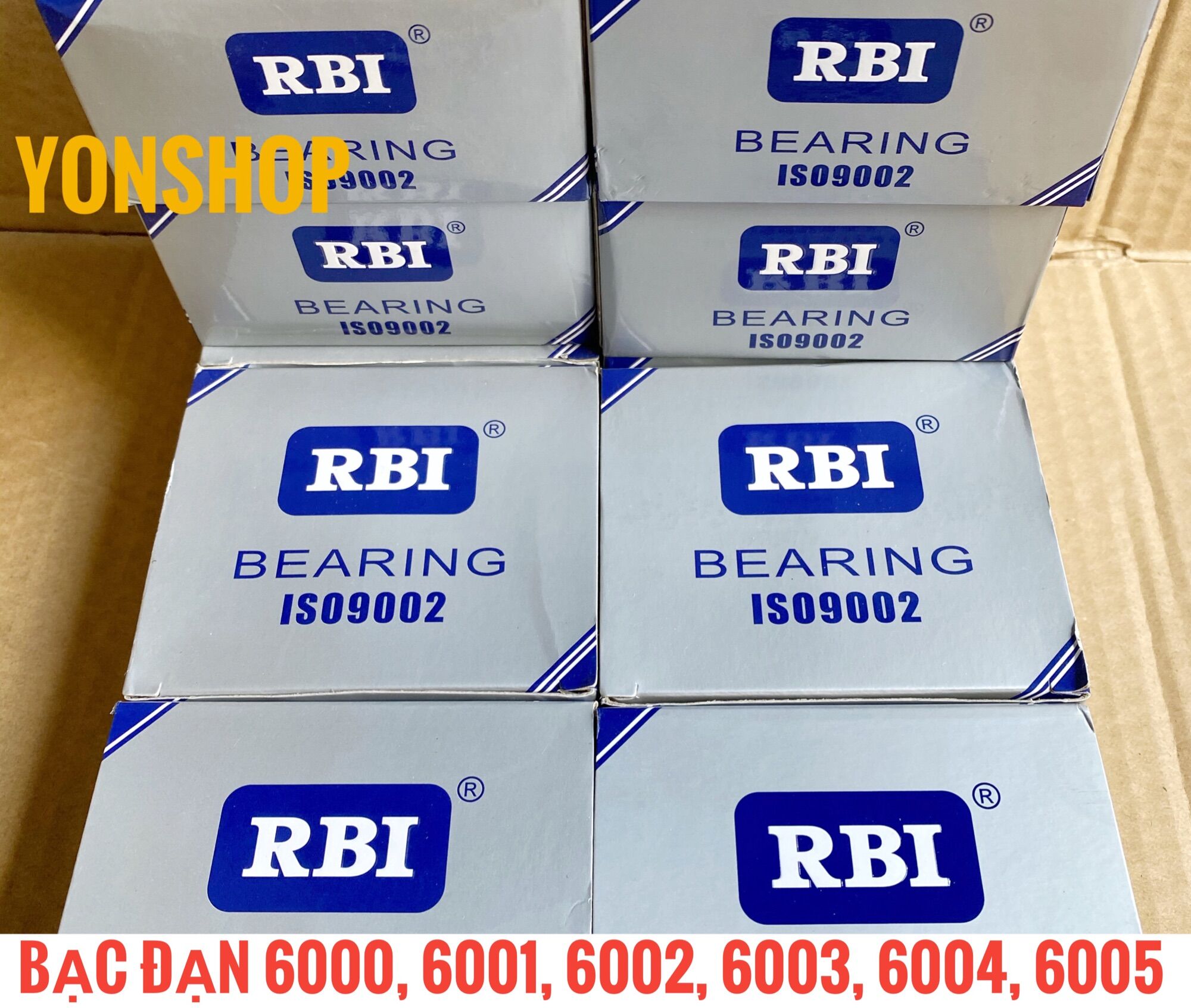 Bạc đạn 6000, 6001, 6002, 6003, 6004, 6005 nắp nhựa hiệu rbi
