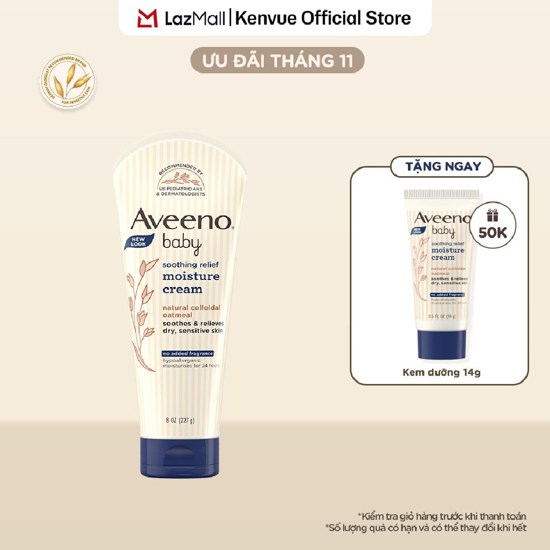 Kem dưỡng ẩm cho da khô và nhạy cảm Aveeno soothing relief 227g