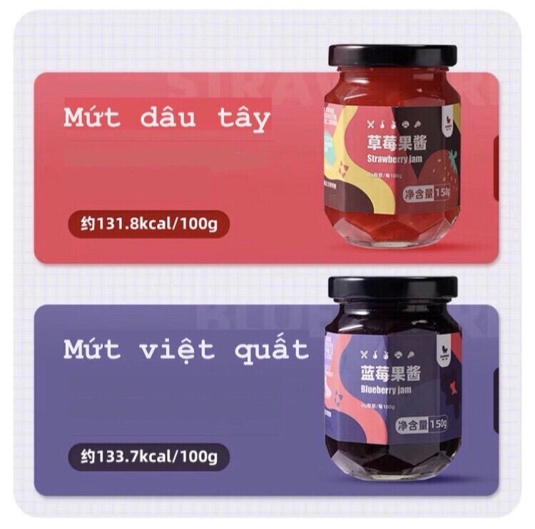 Mứt Hoa Quả Không Đường, Ít Calo Hũ 150G cho người ăn kiêng