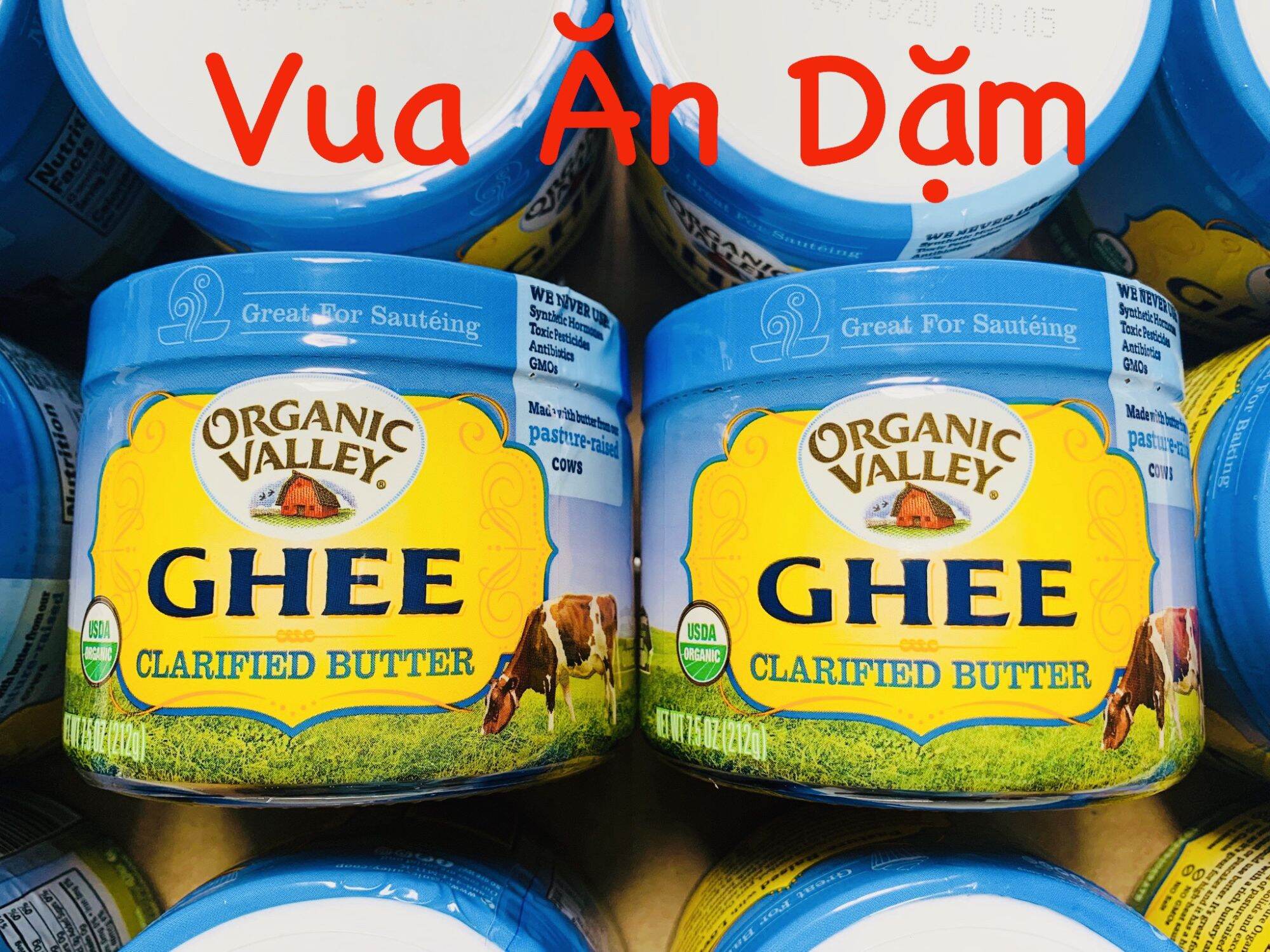 BƠ GHEE HỮU CƠ ORGANIC VALLEY 212g Date mới 10 2022