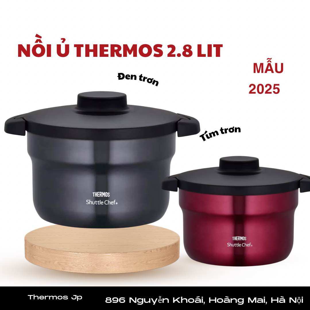 Mẫu 2025. nồi ủ chân không thermos 2.8 lít nhật