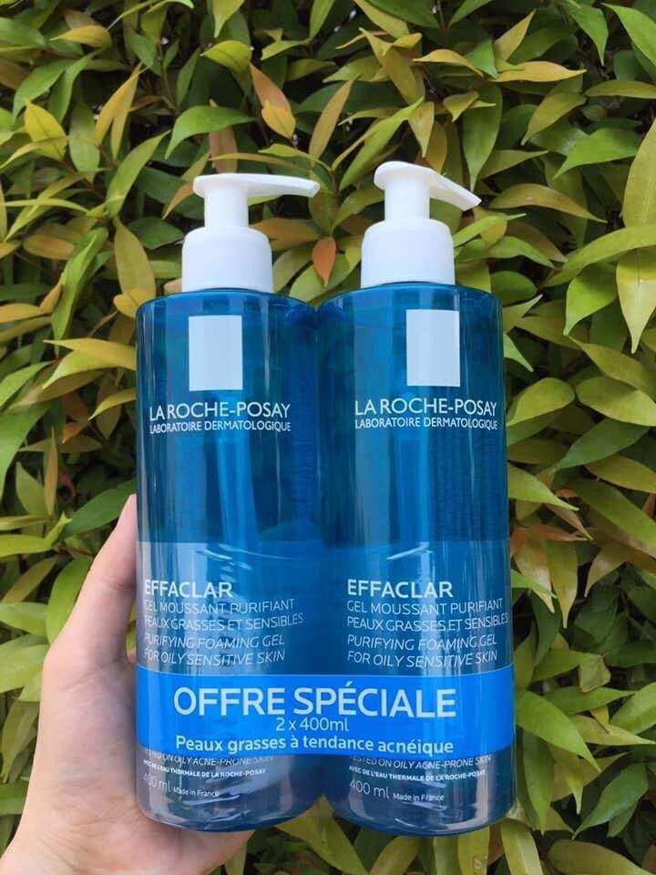 Sữa Rửa Mặt Tạo Bọt La Roche-Posay Effaclar Cho Da Dầu Nhạy Cảm 400ml