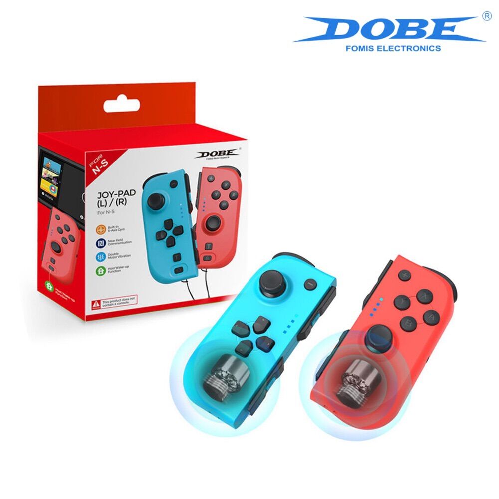 tay nintendo joycon switch hàng cao cấp Dobe có bluetooth mầu xanh đỏ