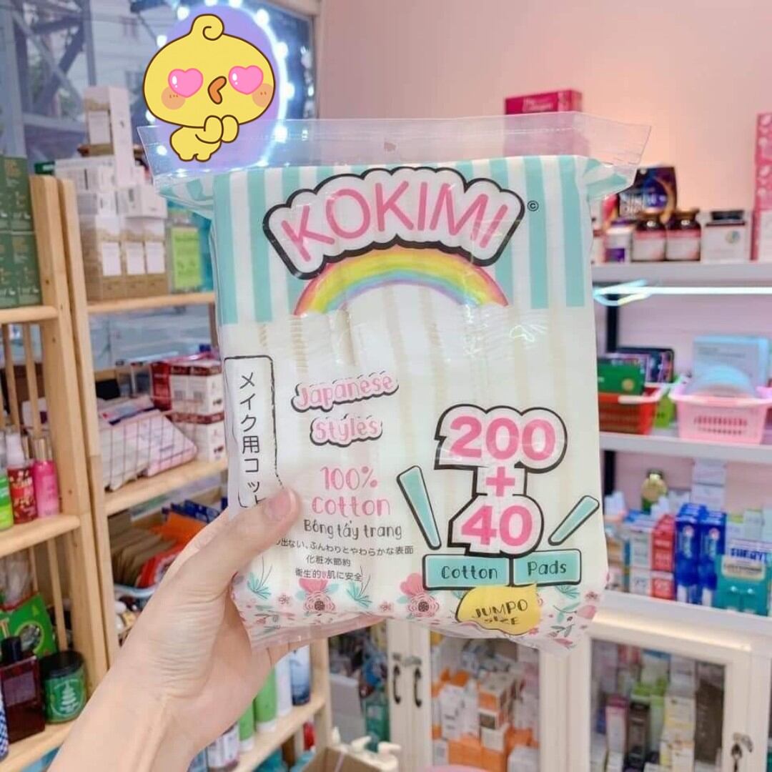 Bông tẩy trang cotton mền mịn. mỗi túi 240 miếng