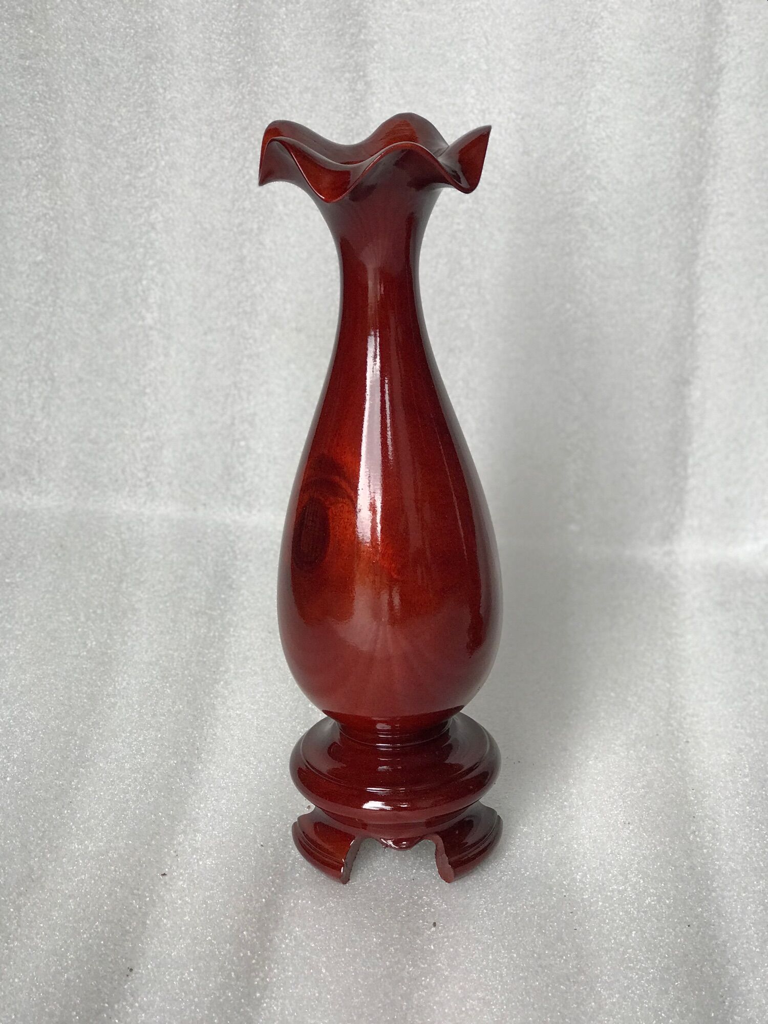 Lục bình gỗ Một đôi bình hoa gỗ xoan đào đẹp đôi Lọ hoa gỗ xoan đào kt 13cm *40cm