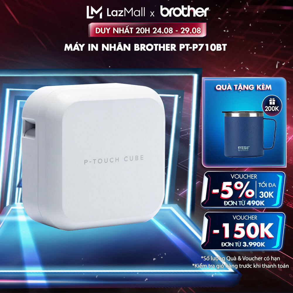 Máy in nhãn brother p-touch cube pt-p710bt